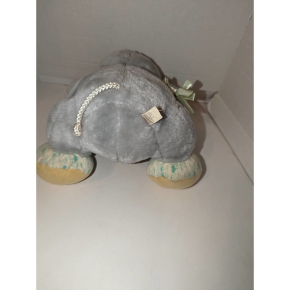 Vintage 1983 Tonka Zoo Babies 12" Grey Hippo Plush Toy Bib Hippopotamus - Picture 6 of 8